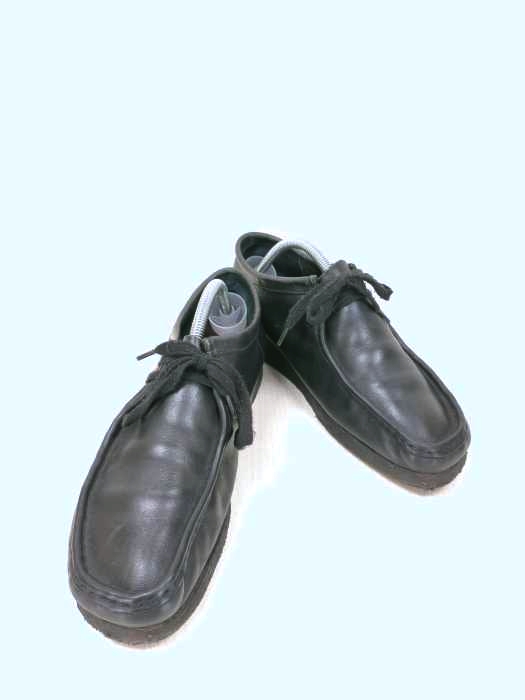 クラークスオリジナル CLARKS ORIGINALS BLACK LEATHER ワラビーブーツ メンズ JPN：26.5