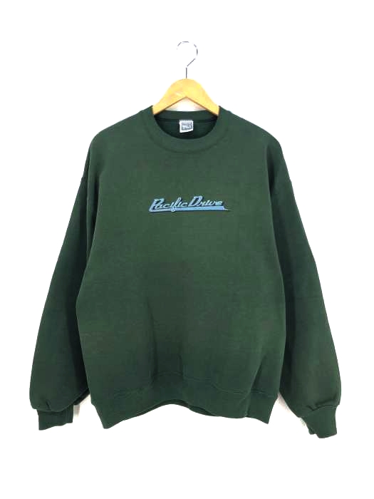 ユーズドフルギ USED古着 {{PACIFIC DRIVE}} ロゴプリントスウェット メンズ  LARGE