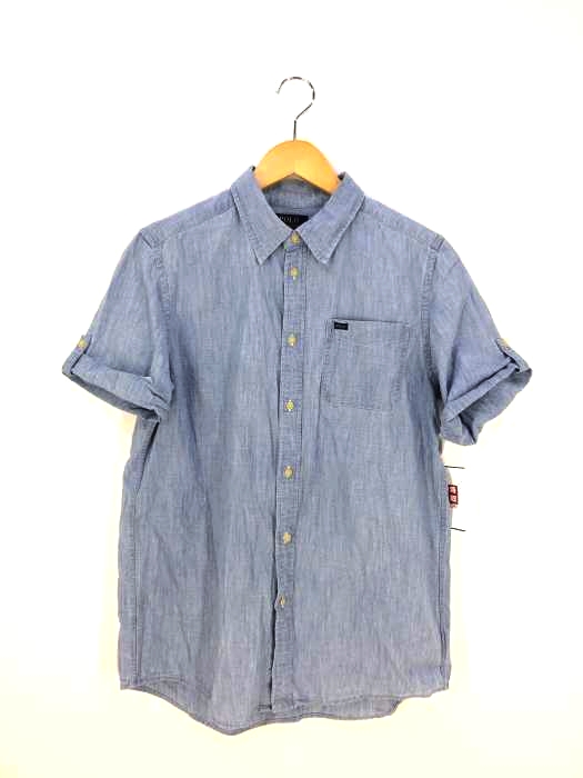 ポロラルフローレン POLO RALPH LAUREN ロールアップスリーブデザインシャンブレーS/Sシャツ メンズ  XL