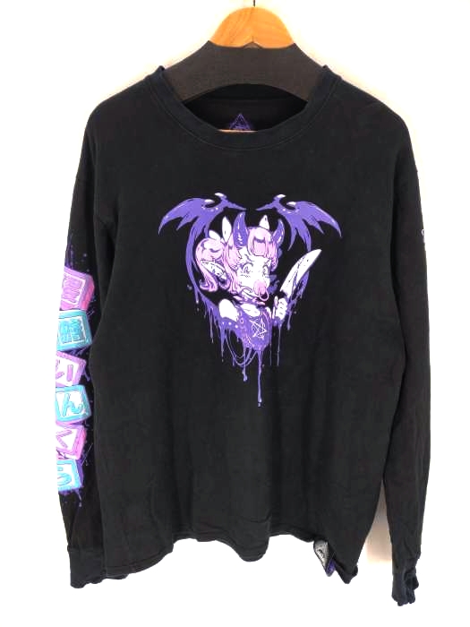ユーズドフルギ USED古着 INVASION CLUB クルーネックTシャツ メンズ  XXL