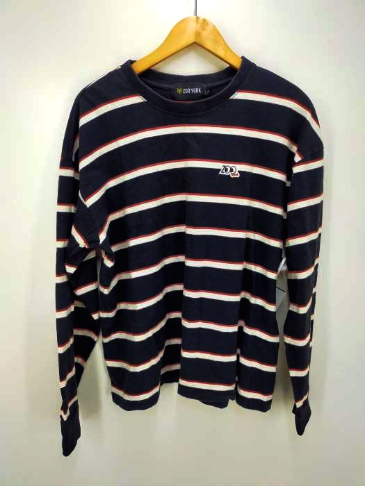 zoo york ロゴマルチカラーボーダーロンT メンズ JPN:L