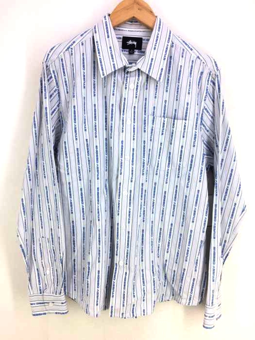 Stussy(ステューシー) Jacquard Logo Stripe Shirt メンズ  S