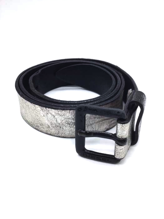 DIESEL(ディーゼル) カウレザーシルバーベルト メンズ  78