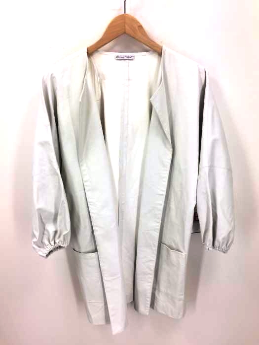 ZARA(ザラ) ノーカラーバルーンスリーブコート レディース USA S