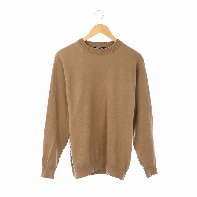 HYSTERIC GLAMOUR(ヒステリックグラマー) ニット セーター HYSTERIC LOGO柄 ジャガード プルオーバー 長袖 S 茶 ブラウン /AO ■OS ■S メンズ  S