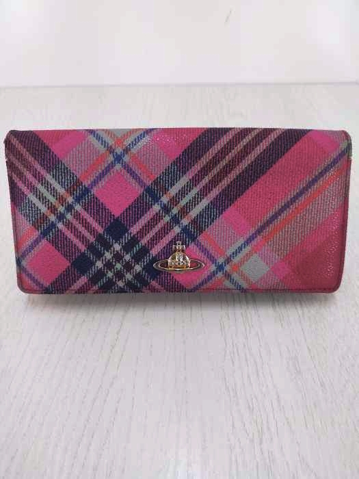 Vivienne Westwood(ヴィヴィアンウエストウッド) オーブマルチカラーチェック長財布 レディース 表記無