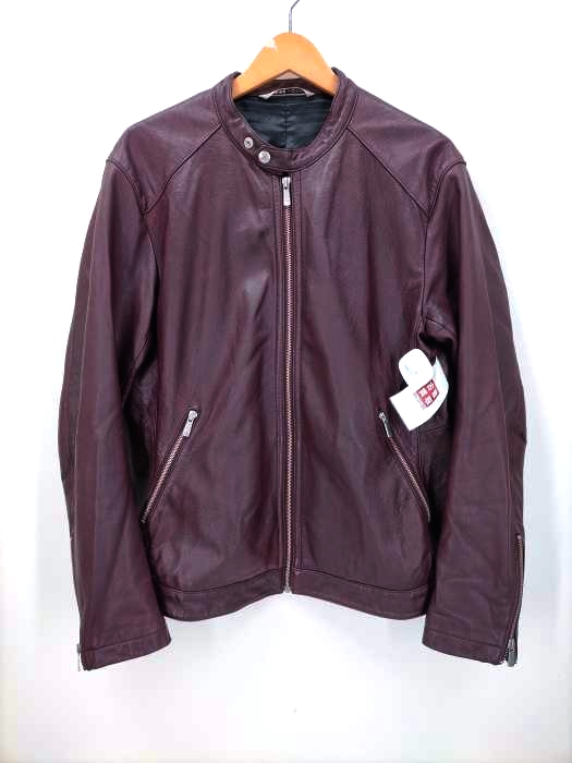 renoma HOMME(レノマオム) 山羊 ゴートスキンレザー シングルライダースジャケット メンズ  LL