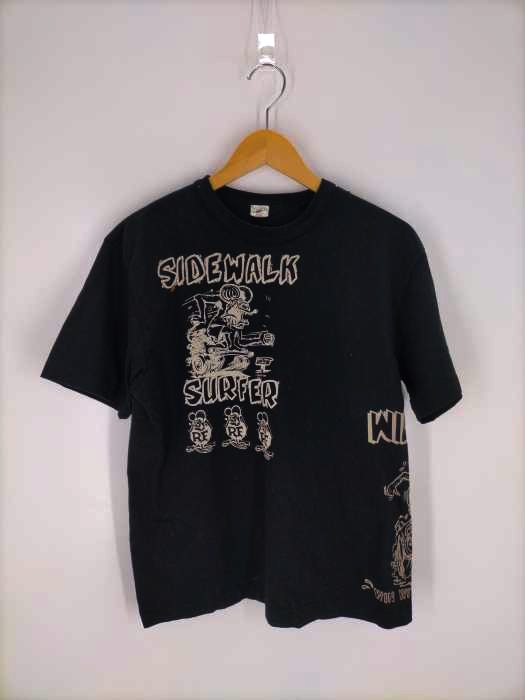 ユーズドフルギ USED古着 {{mabaa sukba}}両面プリントロングスリーブTシャツ メンズ JPN：L