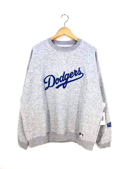 フリークスストア FREAKS STORE Dodgers サテン刺繍ロゴ クルーネックスウェット メンズ JPN：L
