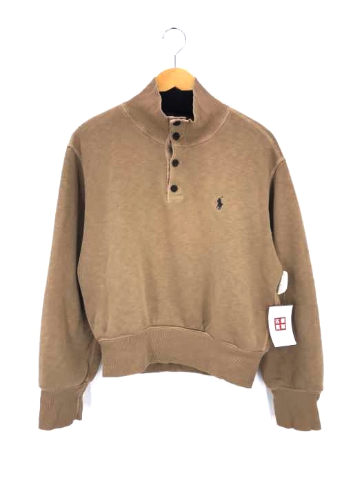 Polo by RALPH LAUREN(ポロバイラルフローレン) ワンポイントロゴ ハーフボタンハイネックスウェット レディース import:M