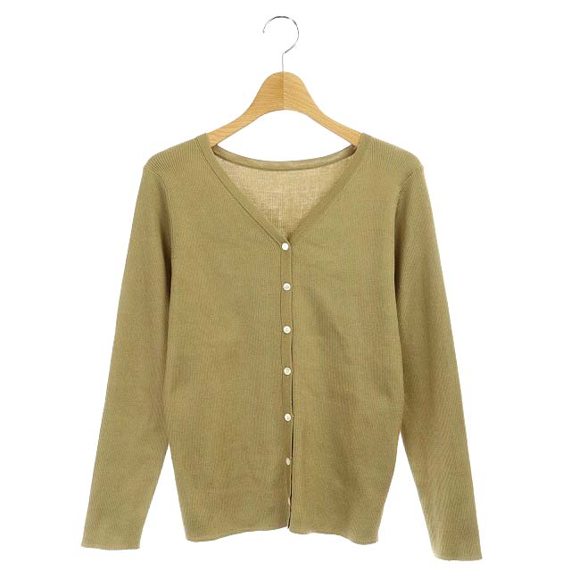 BALLSEY(ボールジー) ボールジー BALLSEY トゥモローランド 21SS シルクポリエステルリブ Vネックカーディガン ニット 長袖 S ベージュ /HK ■OS レディース レディース  S