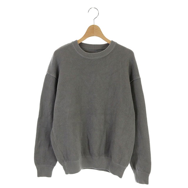 crepuscule(クレプスキュール) MOSS STITCH L/S SWEAT スウェット ニット カットソー 長袖 プルオーバー Ｆ グレー /CM ■OS メンズ  F