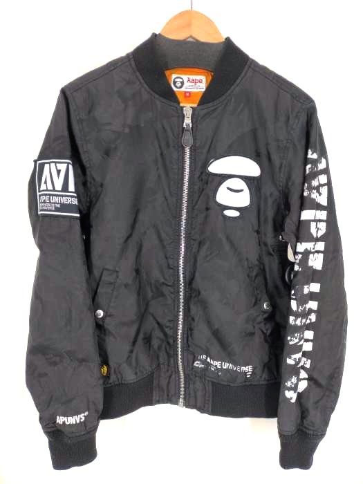 AAPE BY A BATHING APE(エーエイプバイアベイシングエイプ) カモ柄MA-1 ナイロンブルゾンジャケット メンズ  M