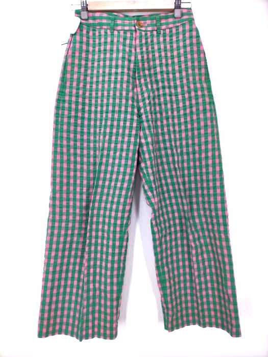 BEAMS BOY(ビームスボーイ) 21SS コットン サッカー チェック スラックス レディース JPN：0