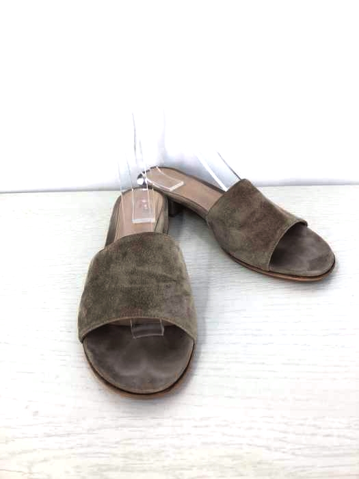 Gianvito Rossi(ジャンビトロッシ) ベロアヒールサンダル レディース  38