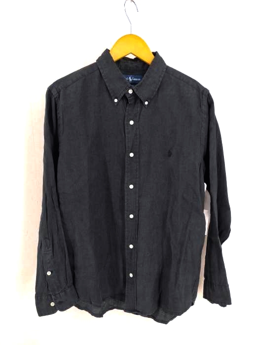 RALPH LAUREN(ラルフローレン) BLAKE ブラックリネンボタンダウンシャツ メンズ 表記無
