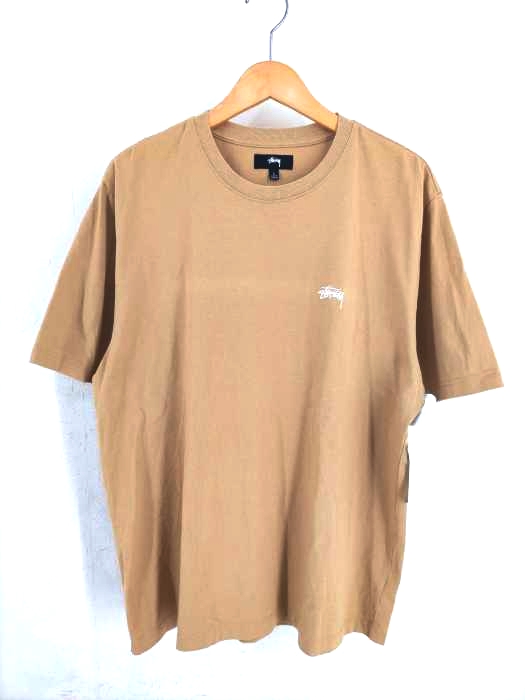 Stussy(ステューシー) HAVE A GOOD VIBE ロゴ刺繍 クルーネックTシャツ メンズ JPN：L