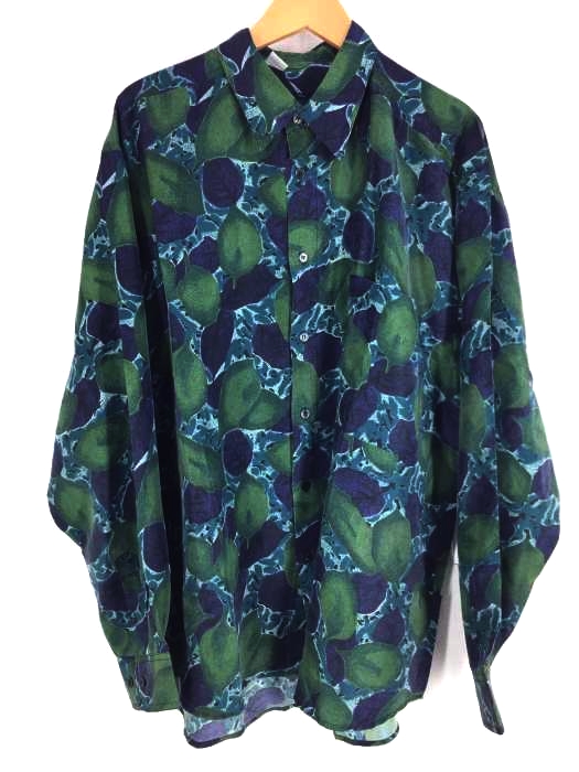 USED古着(ユーズドフルギ) {{PICDOR}} 総柄シルクボタンシャツ メンズ  L