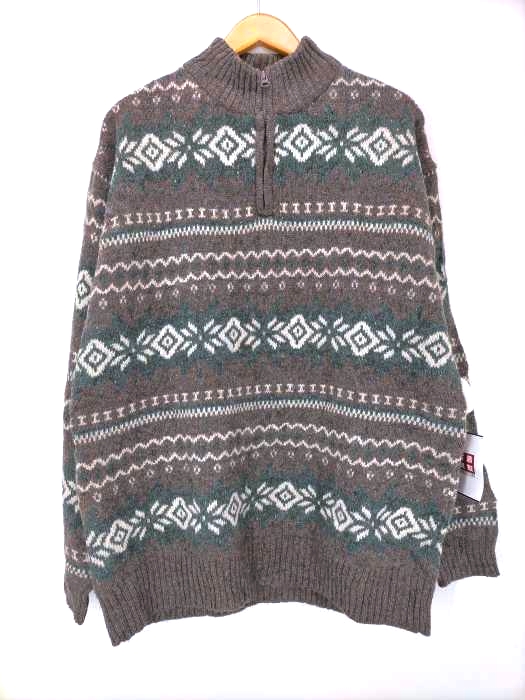 PENDLETON(ペンドルトン) 総柄 ハーフジップウールニット メンズ import：L