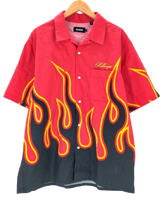 エクストララージ XLARGE 22SS FLAME S/S SHIRT メンズ import：XL