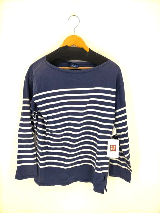 セントジェームス SAINT JAMES NAVALカットソー 紺白ボーダー メンズ US：40