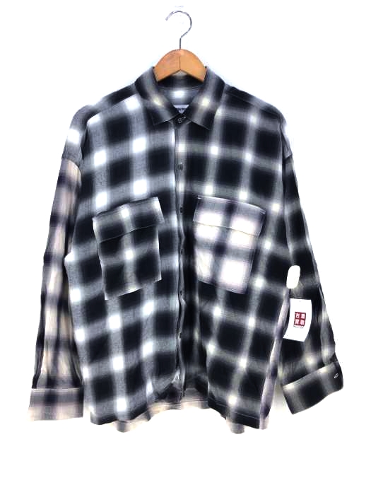 MONKEY TIME(モンキータイム) SWITCHING OMBRECHECK SHIRT メンズ トップス カジュアルシャツ