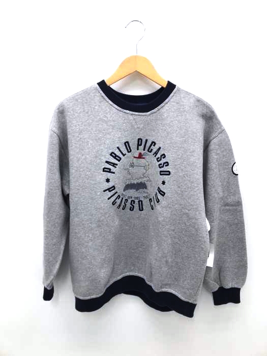 USED古着(ユーズドフルギ) picasso 刺繍クルーネックスウェット メンズ JPN：M