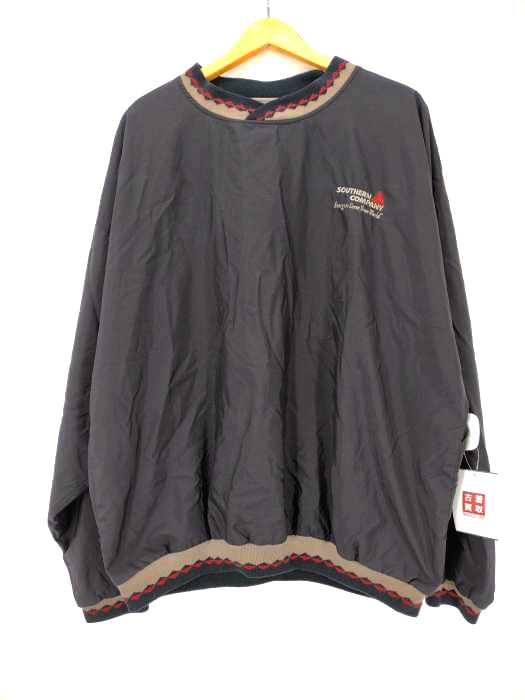 USED古着(ユーズドフルギ) カナダ製 ASH CITY 企業ロゴ 刺しゅう ナイロンプルオーバー メンズ import:XL
