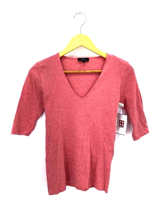 A.P.C.(アーペーセー) 5分袖 Vネックカットソー レディース import：S