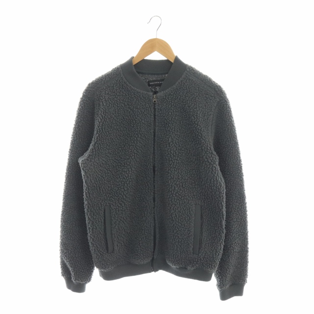 Saks Fifth Avenue FOLIO(フルギ) ボア ジャケット ジップアップ S グレー /MF メンズ メンズ  S