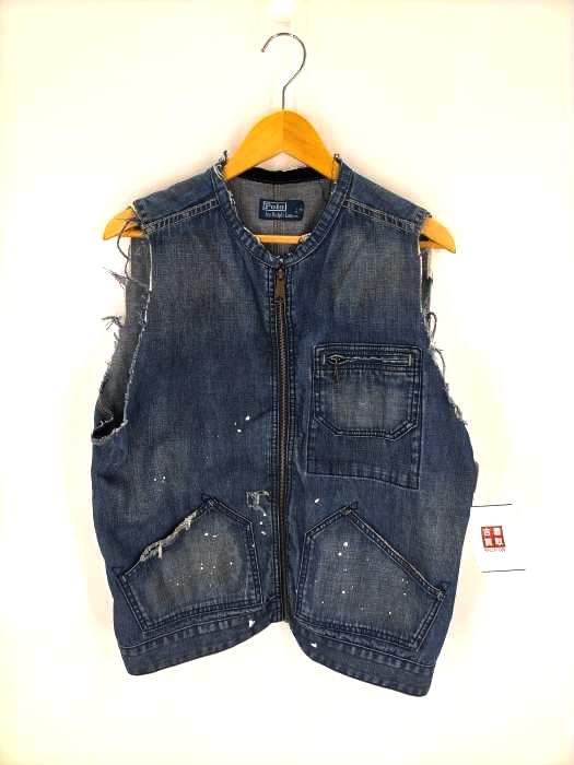 Polo by RALPH LAUREN(ポロバイラルフローレン) カットオフUSED加工デニムベスト メンズ JPN：M