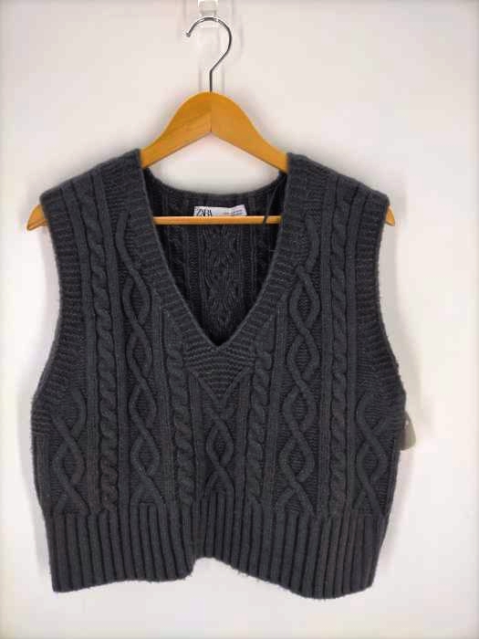 ZARA(ザラ) Vネックニットベスト レディース JPN：M