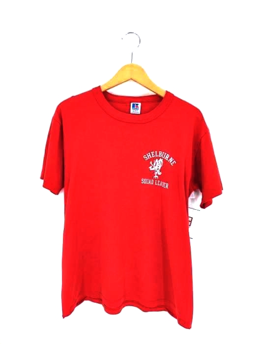 ラッセルアスレチック RUSSELL ATHLETIC SHELBURNE SQUAD LEADER ラバープリント クルーネックTシャツ 袖シングル メンズ import：M