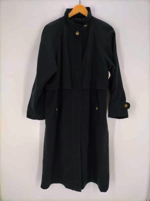 ユーズドフルギ USED古着 OLD fleet street フロントデザインポリエステルスタンドカラーコート レディース  10p