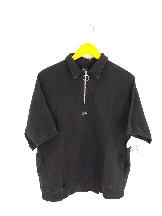 ハフ HUF 1/3ジップ S/Sスウェットシャツ メンズ import：M