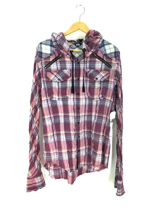 エルジービー ルグランブルー L.G.B SHIRT-G/PK/M 0583pk クレイジーパターン フーデットシャツ メンズ JPN：1