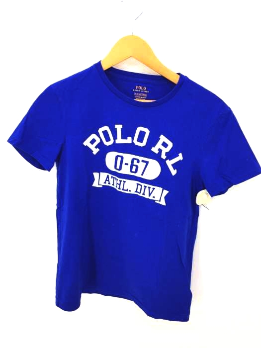 Polo by RALPH LAUREN(ポロバイラルフローレン) クルーネック三段プリントTシャツ レディース  170/92A