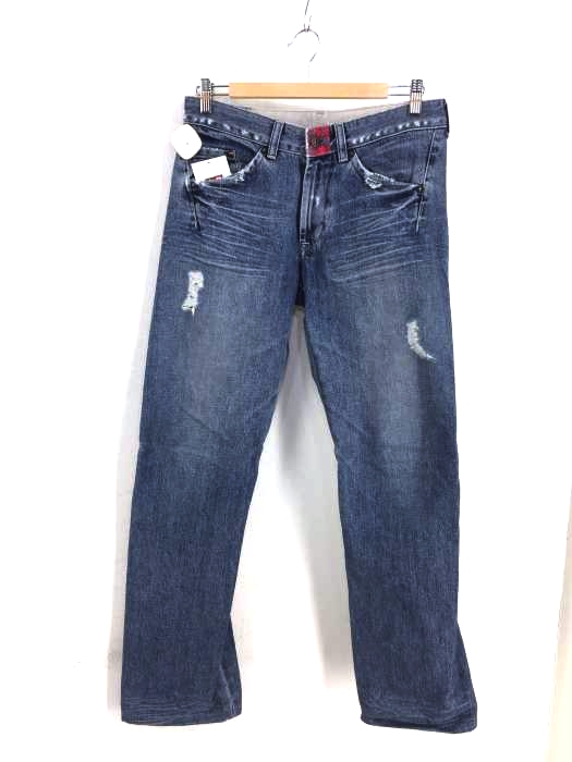 USED古着(ユーズドフルギ) 日本製 YKKZIP カスタムストレートデニムパンツ メンズ JPN：M