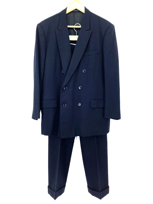 ユーズドフルギ USED古着 高戸洋服店 ダブルブレストテーラードジャケット ダブルスラックス セットアップ メンズ 表記無