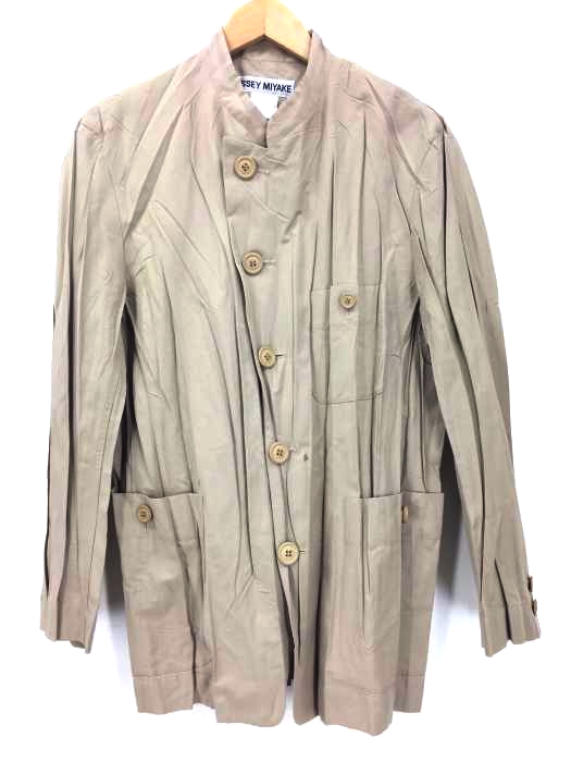ISSEY MIYAKE(イッセイミヤケ) 銀タグ プリーツ加工 テーラードジャケット レディース JPN：M