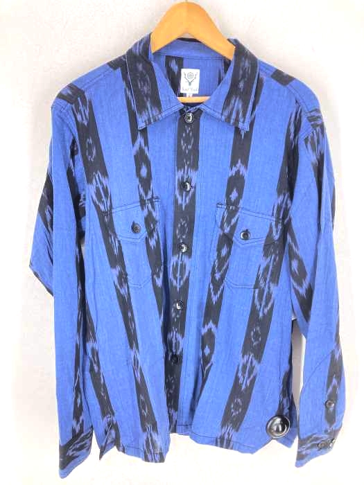 SOUTH2 WEST8(サウスツーウエストエイト) Smokey Shirt Ikat Stripe メンズ JPN：S