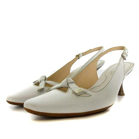 TODS(トッズ) パンプス バックストラップ 35 22.0cm 白 ホワイト /AN22 レディース  35(日本表記22.0cm相当)