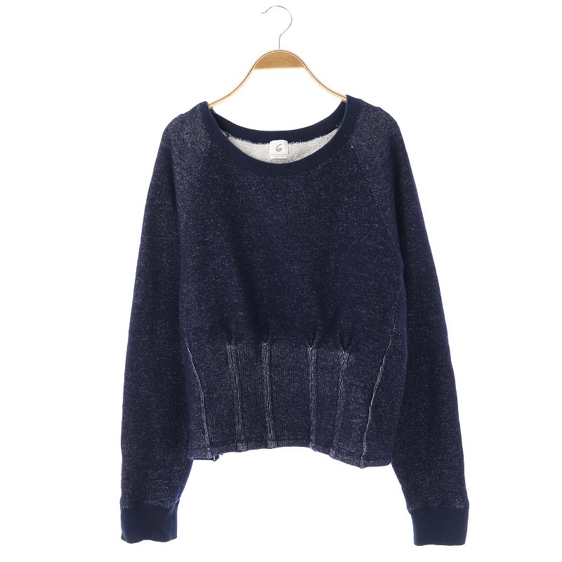 BEAUTY & YOUTH UNITED ARROWS(ビューティーアンドユースユナイテッドアローズ) B&Y ユナイテッドアローズ BEAUTY&YOUTH ビューティー&ユース 6 ロク BONE URAKE SWEAT PULLOVER ボーン裏毛 スウェット プルオーバー トレーナー 長袖 紺 ネイビー /HS ■OS レディース レディース  表記なし