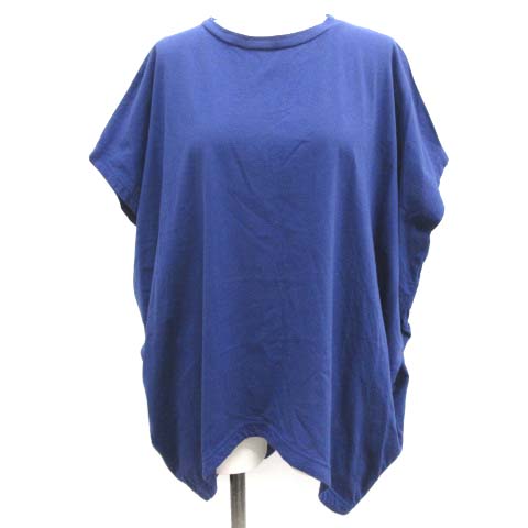 ENFOLD(エンフォルド) 19SS 38 M ラウンドカットソー Tシャツ 半袖 オーバーサイズ 青 ブルー /EK レディース  38（M）