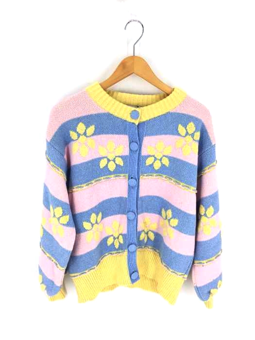 ZARA(ザラ) 花柄ボーダーカーディガン レディース JPN：M