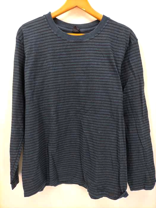 グッドオン good on USA製 製品染め ボーダーロングスリーブTシャツ メンズ JPN：L