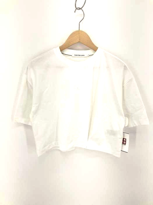 Calvin Klein Jeans(カルバンクラインジーンズ) ショートスリーブクロップドTシャツ レディース  M