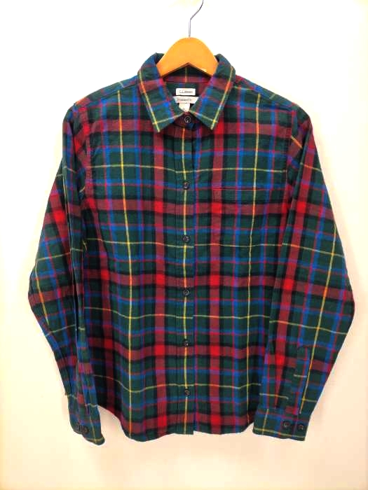 L.L.Bean(エルエルビーン) RELAXD FIT フランネルシャツ レディース JPN：L