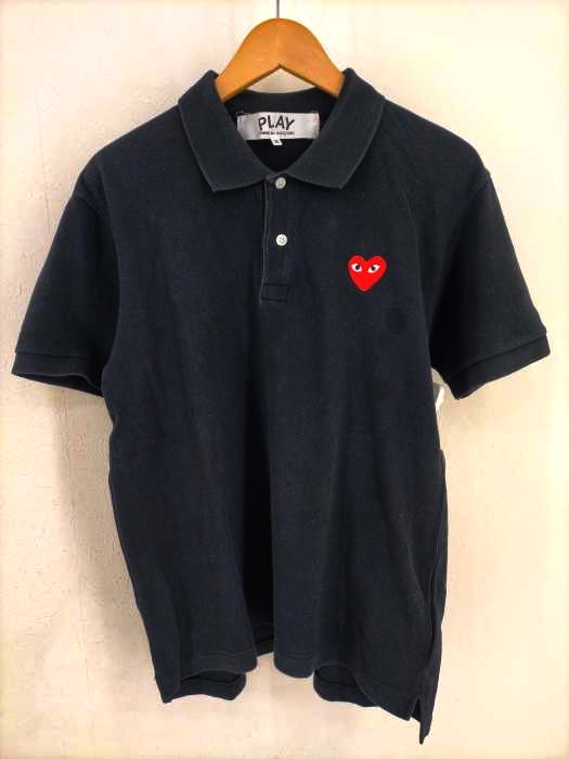 PLAY COMME des GARCONS(プレイコムデギャルソン) AD2007 ハート刺繍ポロシャツ メンズ JPN：M