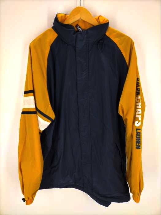 CHAPS RALPH LAUREN(チャップスラルフローレン) スリーブロゴプリントナイロンジャケット メンズ JPN：L
